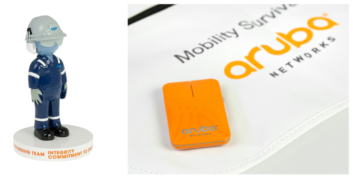 creative merchandise from Cape and Aruba Networks